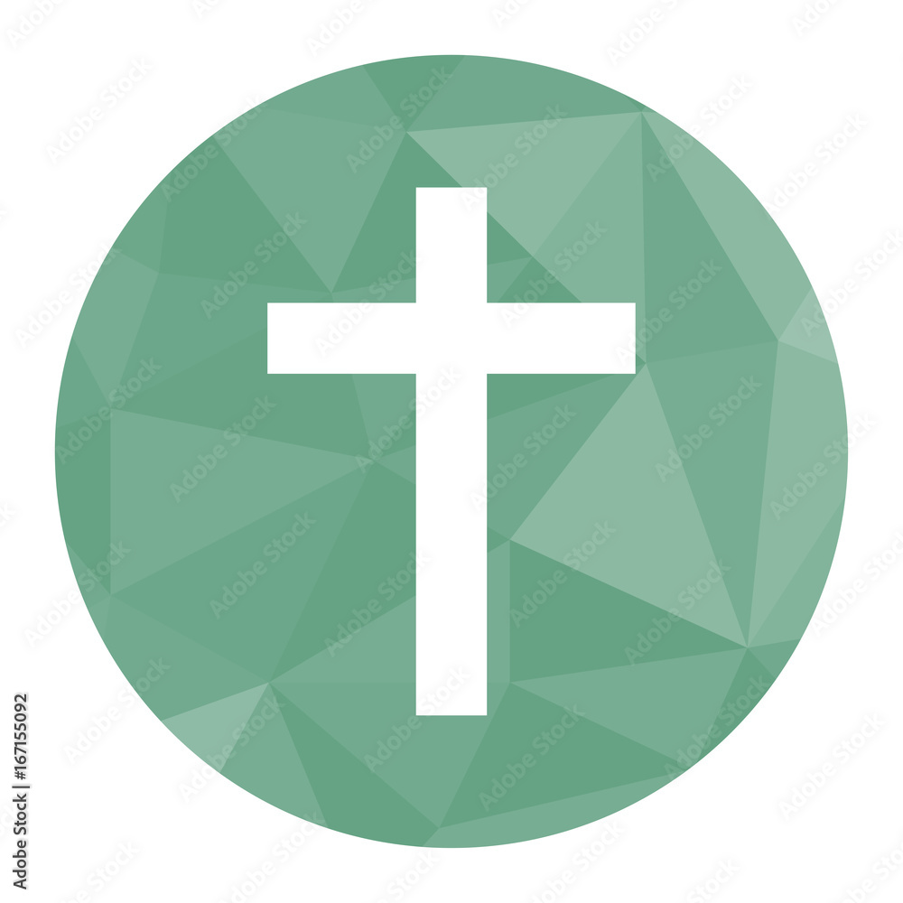 Obraz premium Polygon Icon Kreuz