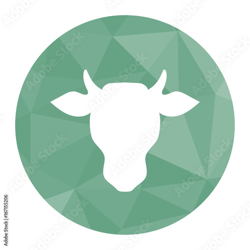 Polygon Icon Rinderkopf