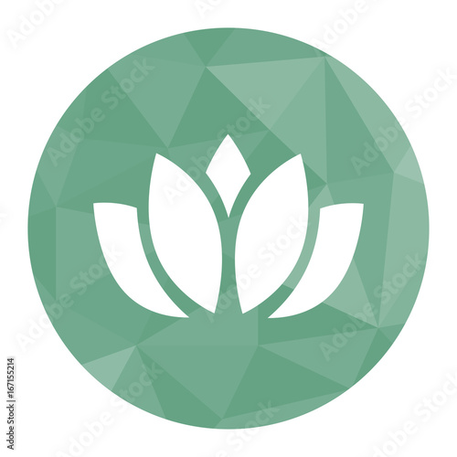 Polygon Icon Lotusblume