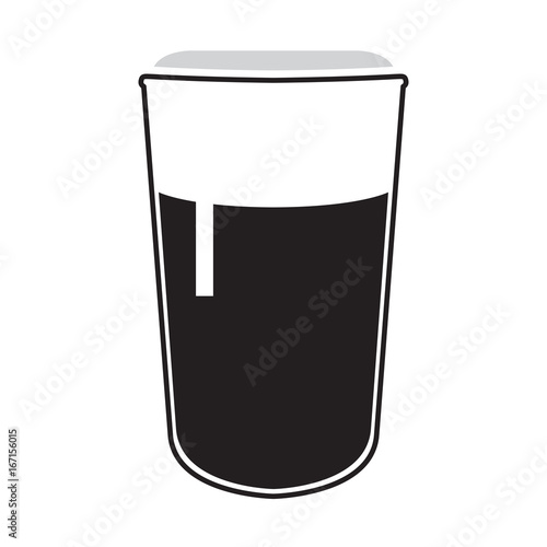 Isolated beer glass icon on a white background, Vector illustration