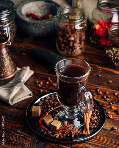 Cup of Coffee with Oriental Spices.