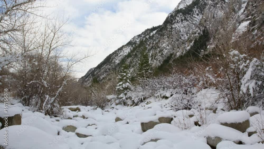 Snowy Winter Canyon time lapse Snowy Winter Canyon time lapse