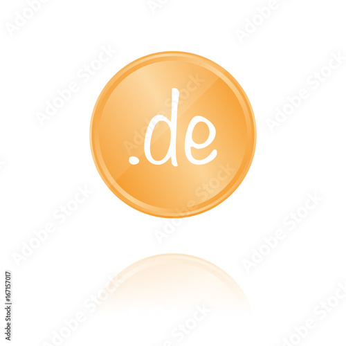 .de Domain Bronze Münze mit Reflektion