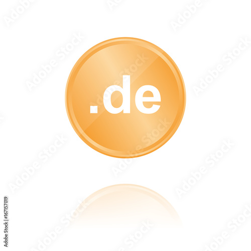 .de Bronze Münze mit Reflektion