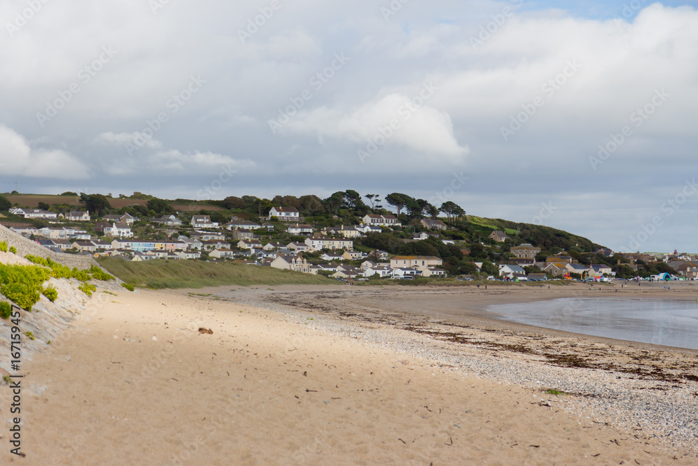 Marazion in Cornwall beach view in the summertime Marazion in Cornwall beach view in the summertime