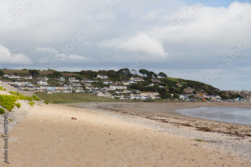 Marazion in Cornwall beach view in the summertime