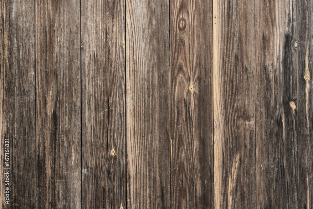 Naklejka premium Old wooden wall - grunge texture, background