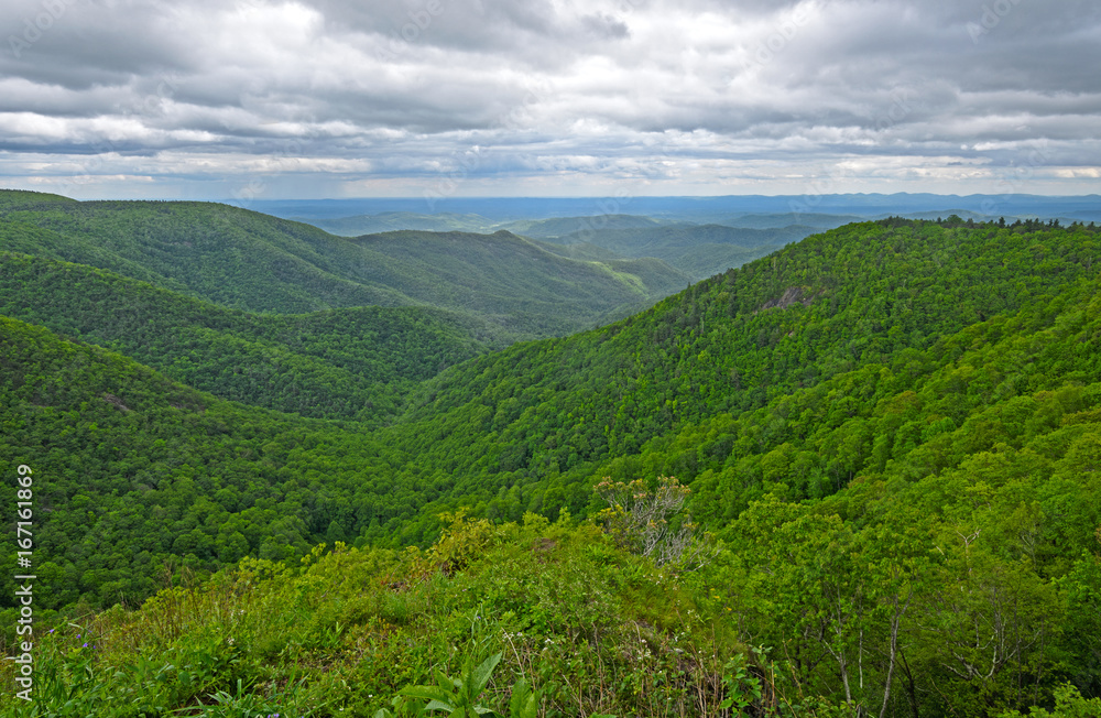 Looking Down into an Appalachian Valley