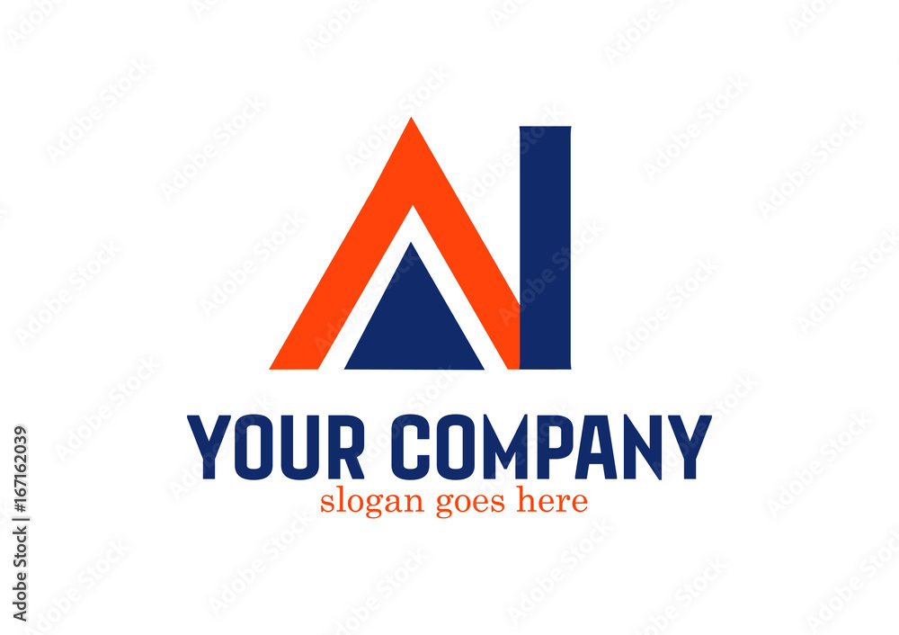 Letter AI Logo Design Vector Letter AI Logo Design Vector