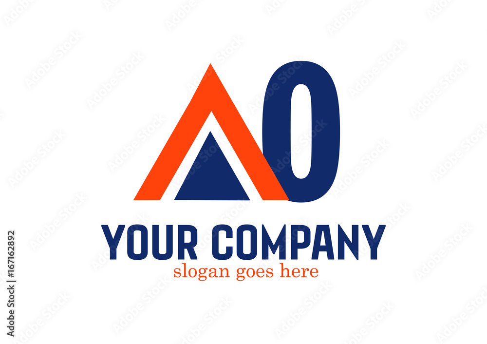 Letter AO Logo Design Vector Letter AO Logo Design Vector