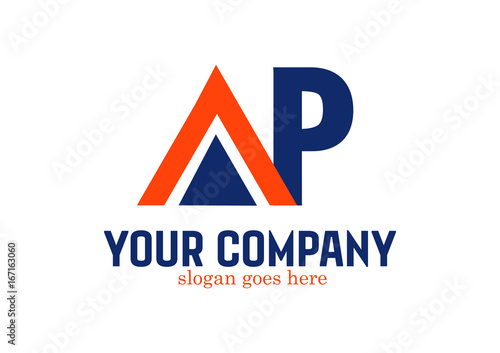 Letter AP Logo Design Vector