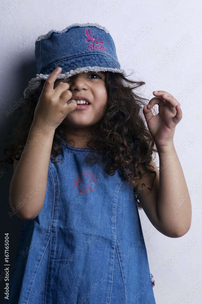 Naklejka premium A little girl