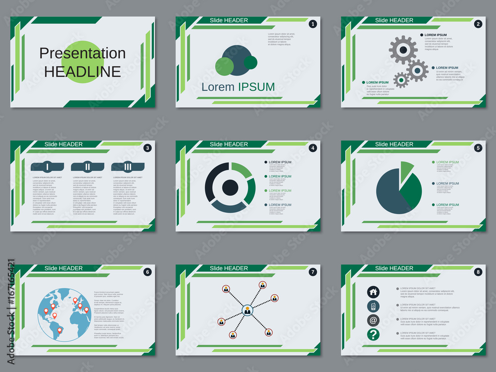 Professional business presentation, slide show vector design template ...