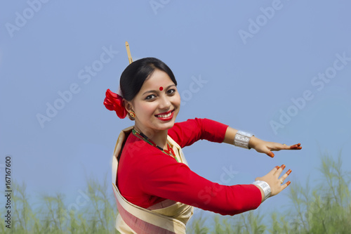 Portrait of a Bihu dancer  photo
