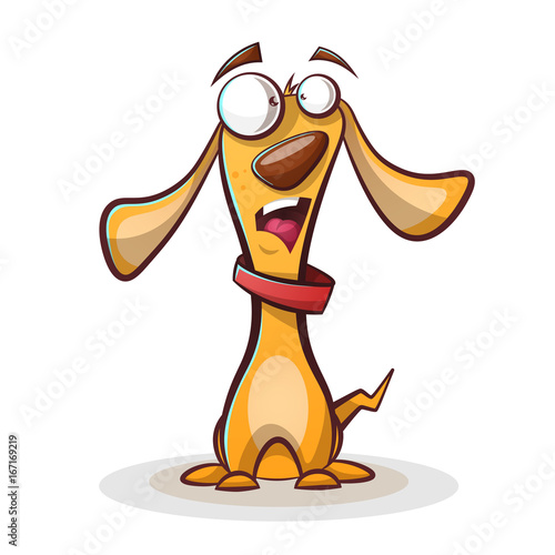 Funny, cute dog cartoon Vector eps 10