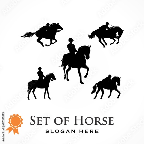 Horse Silhouette Illustration Logo Vector