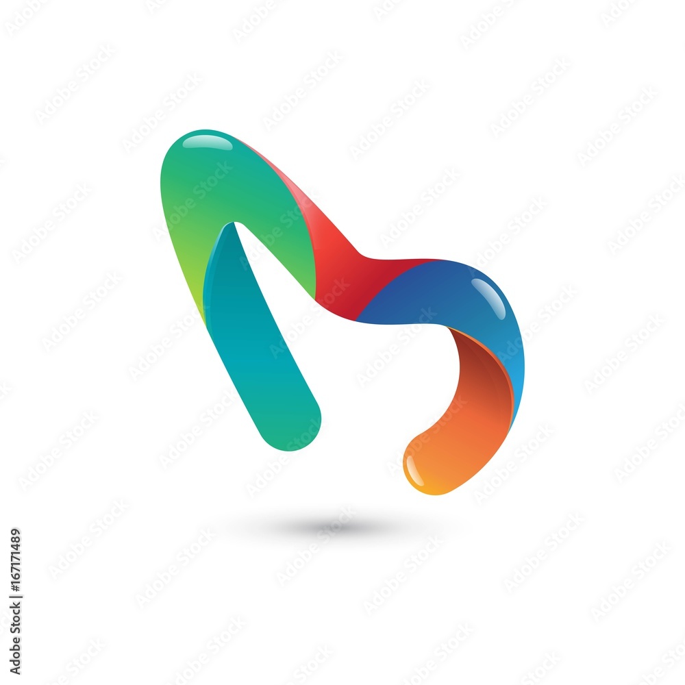Colorful Letter M Logo Template Colorful Letter M Logo Template