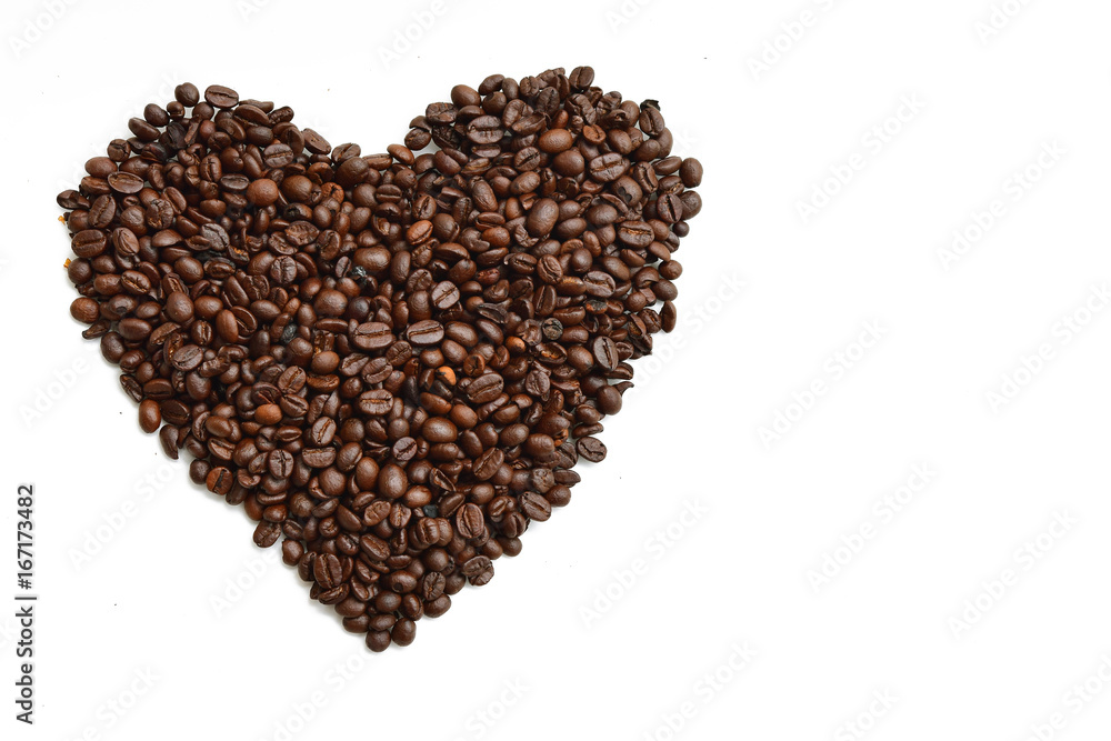 Seed of coffee on white background Seed of coffee on white background