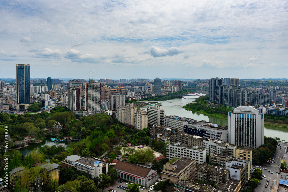 Obraz premium Miangyang downtown