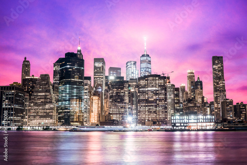 Photography Saturated New York City Skyline at Night