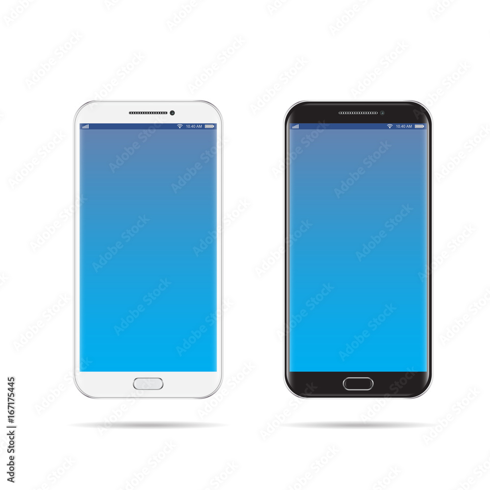 Smartphone, mobile phone isolated, realistic vector illustration. Smartphone, mobile phone isolated, realistic vector illustration.