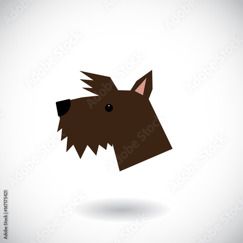 Dog icon. Vector illustration