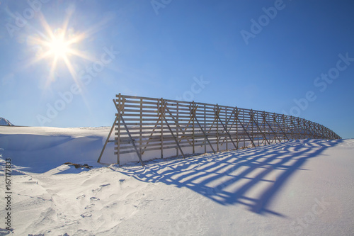 Snow Fence, Hammerfest, Norway photo