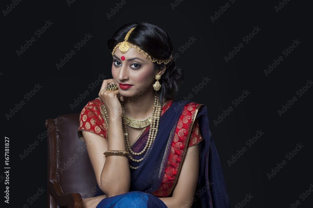 Portrait of a beautiful bride with jewelery Portrait of a beautiful bride with jewelery
