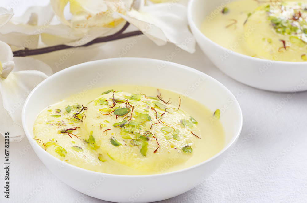 Ras malai in a bowl Ras malai in a bowl