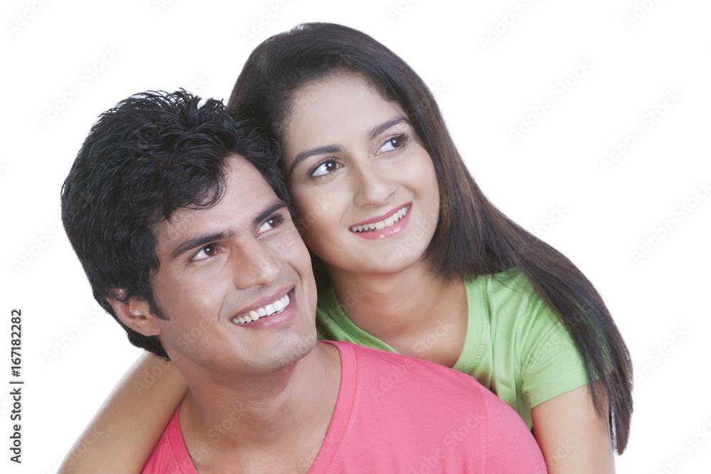 Portrait of a young man and woman Portrait of a young man and woman