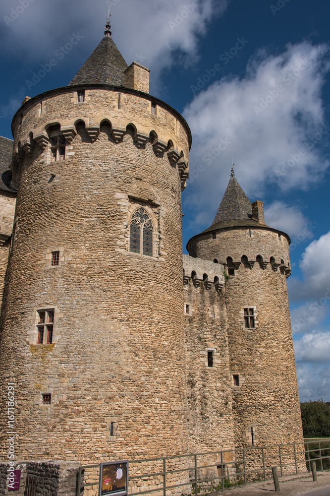 Château de Suscinio dans le Morbihan en France  qui fut la résidence des Ducs de Bretagne