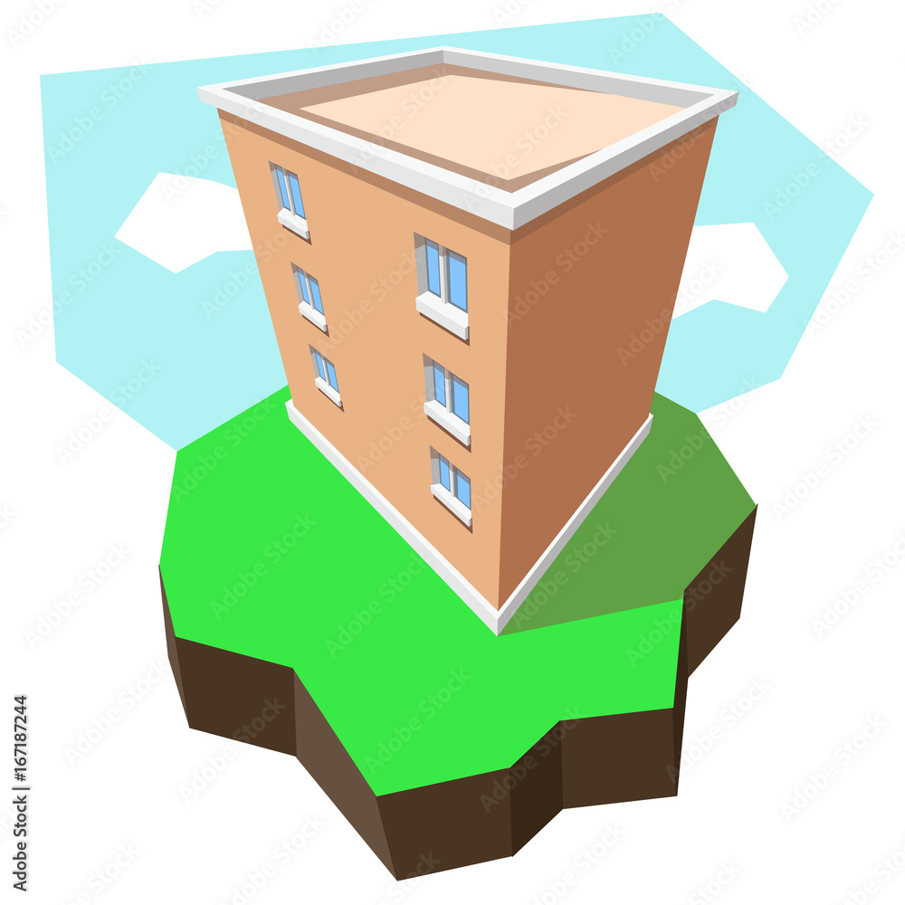 Multi-storey building 3d. Multi-storey building 3d.