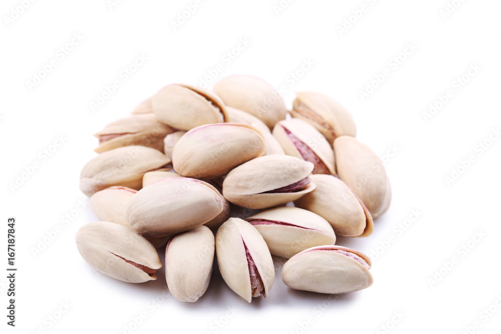 Pistachios isolated on white background Pistachios isolated on white background