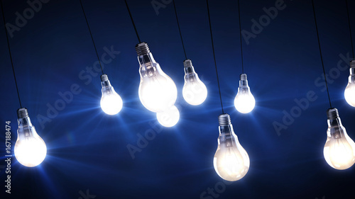 idea concept with light bulbs