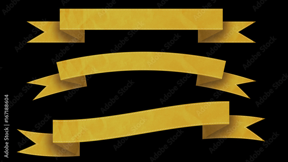 Yellow Ribbon banners for your text.