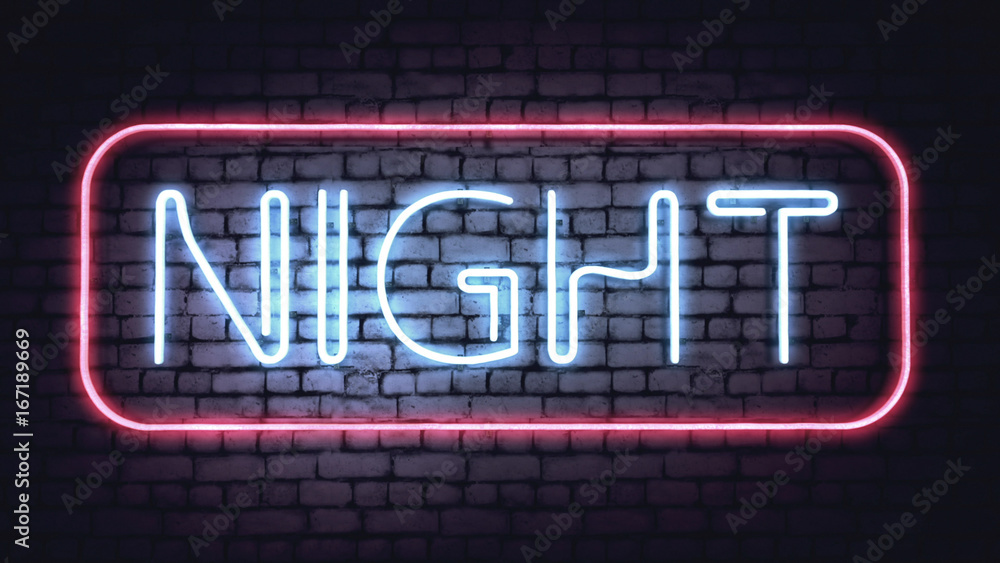 Obraz premium Neon NIGHT sign