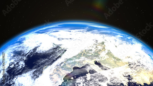 Fototapeta Naklejka Na Ścianę i Meble -  view of earth from space