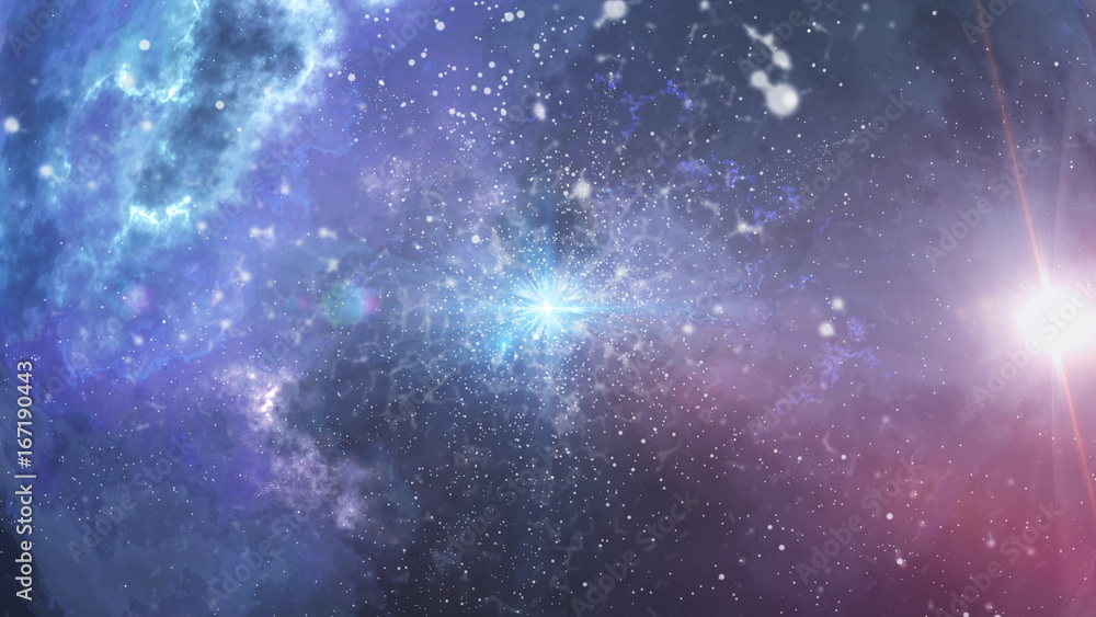 3d rendering of an abstract nebula background