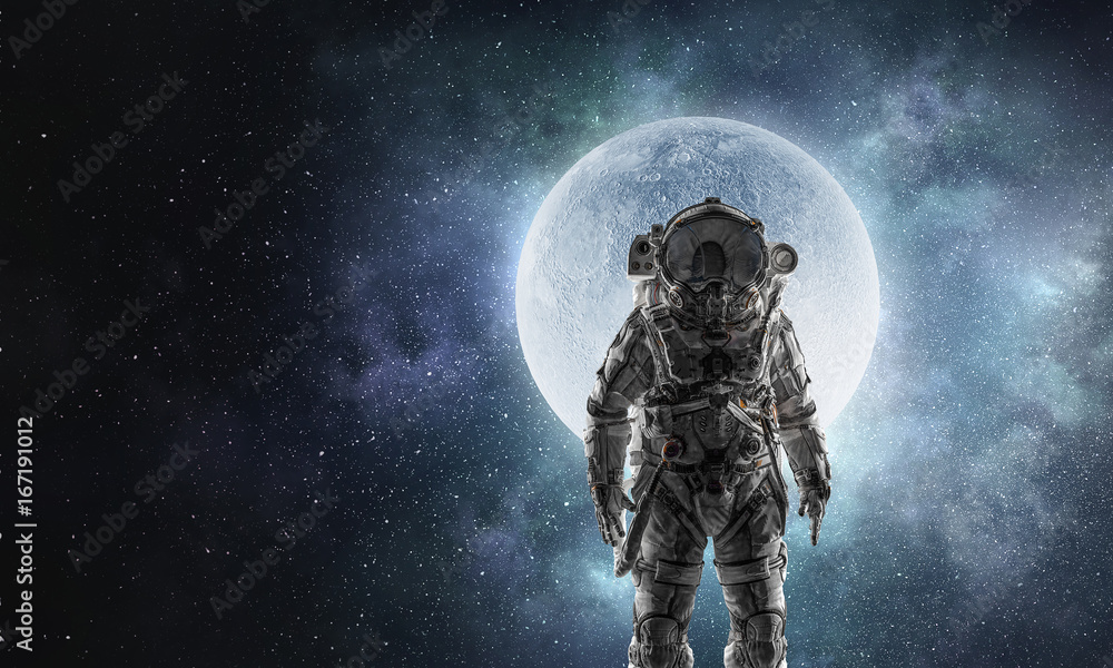 Fototapeta premium Space suit design. Mixed media