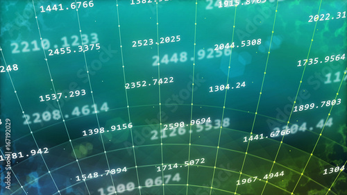 Cyberspace grid with longitude and latitude lines