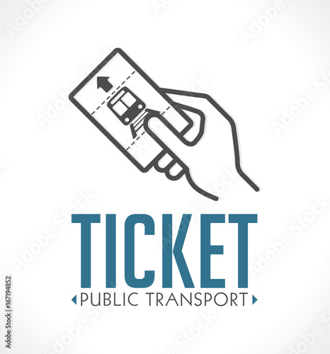 Public transport ticket logo - subway metro railway