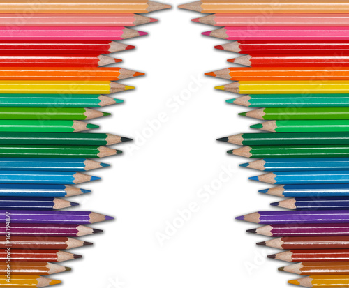 colorful christmas tree - color pencils 