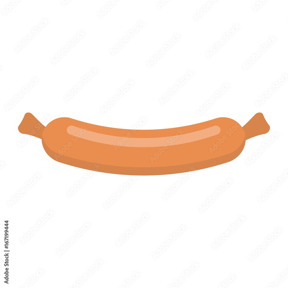 Sausage flat icon, food and drink, frankfurter sign vector graphics, a colorful solid pattern on a white background, eps 10. Sausage flat icon, food and drink, frankfurter sign vector graphics, a colorful solid pattern on a white background, eps 10.