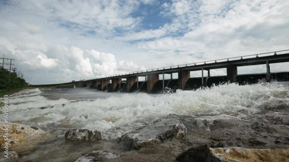 Time Lapse Spillway of the dam electricity power. Time Lapse Spillway of the dam electricity power.
