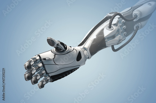 Robotic hand ready for handshake