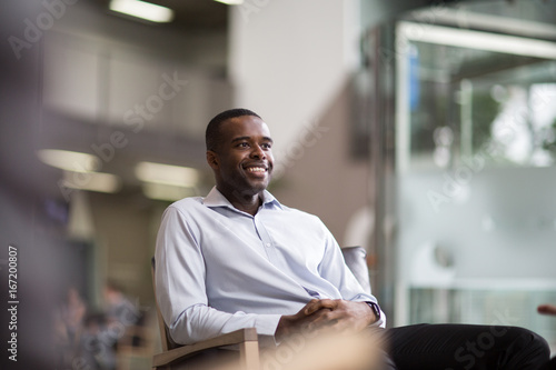 Portrait of successful african american businessman photo