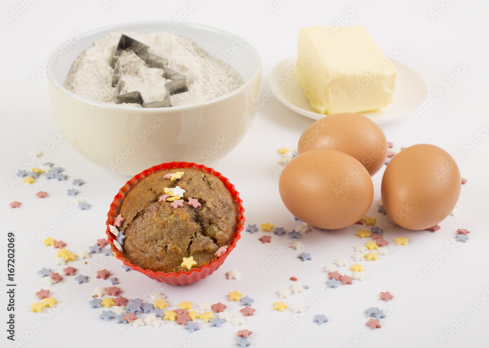 Fototapeta premium christmas baking ingredient