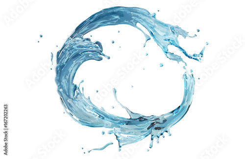 water splash in circle shape