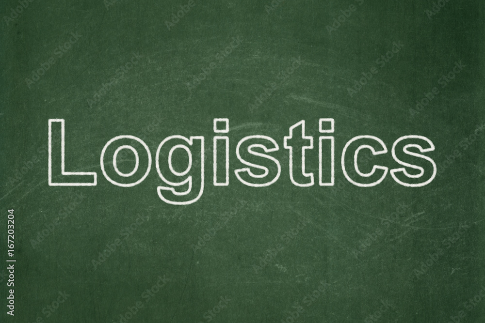 Fototapeta premium Business concept: Logistics on chalkboard background