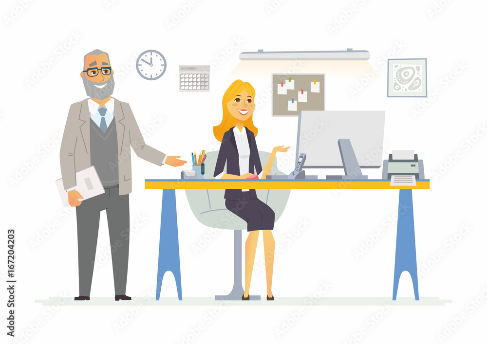 Office Life - modern vector cartoon business characters illustration